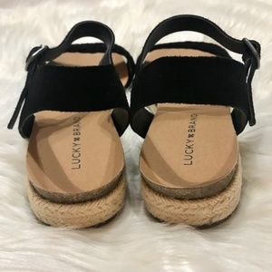 lucky brand genette suede espadrille sandals